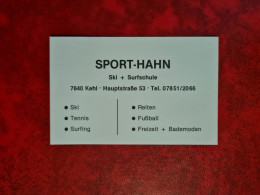 Carte De Visite SPORT HAHN SKI SURFSCHILE KEHL REITEN FUSSBALL TENNIS - Visitenkarten