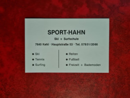 Carte De Visite SPORT HAHN SKI SURFSCHILE KEHL REITEN FUSSBALL TENNIS - Visitekaartjes