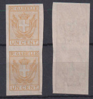 Italy Ca 1890 Revenue 1c RE. GABELLE (*) Mint Pair - Fiscale Zegels