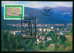 Mk Austria Maximum Card 1989 MiNr 1953 | Upper Styrian "People, Coins, Markets" Exhibition, Judenburg #max-0153 - Maximum Cards