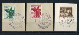 "DEUTSCHES REICH" 1944, Mi. 897/898 Und 899 Je Auf Briefstueck Und Je Mit Sonderstempel (R2116) - Brieven En Documenten