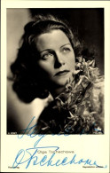 CPA Schauspielerin Olga Tschechowa, Portrait Mit Blüten, Autogramm - Schauspieler