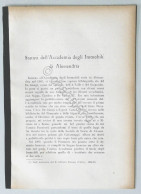 G. Iachino - Statuti Dell'Accademia Degli Immobili Di Alessandria - 1925 - Sonstige & Ohne Zuordnung