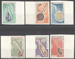 Niger 1971, Musical Instruments, 6val IMPERFORATED - Niger (1960-...)