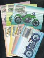 "UNGARN" 1985, Mi. 3798-3804 "100 Jahre Motorrad" Auf 7 Maximumkarten (R2118) - Maximumkarten (MC)