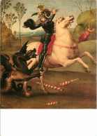 Art - Peinture Religieuse - Raphael Sanzio - Saint Georges Luttant Avec Le Dragon - CPM - Voir Scans Recto-Verso - Tableaux, Vitraux Et Statues