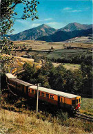 Trains - Le Petit Train Jaune De Cerdagne - Ligne De Villefranche De Conflent - Marcophilie Au Dos - CPM - Voir Scans Re - Eisenbahnen