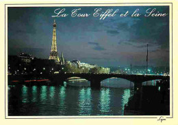 75 - Paris - Tour Eiffel - La Seine - Vue De Nuit - Carte Neuve - CPM - Voir Scans Recto-Verso - Eiffeltoren
