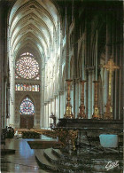 51 - Reims - Intérieur De La Cathédrale Notre Dame - La Nef Et Le Revers De La Façade Occidentale Avec Ses Deux Roses ;  - Reims