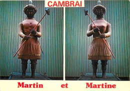 59 - Cambrai - Les Géants Martin Et Martine Qui Sont Chargés D'annoncer L'heure Au Campanile - CPM - Voir Scans Recto-Ve - Cambrai