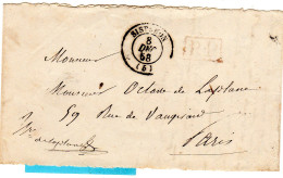Basses-Alpes - Bande Pour Imprimé (08/12/1858) En Port Payé Tàd Type 15 Sisteron - 1849-1876: Periodo Classico