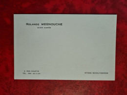 Carte De Visite ROLANDE MEGNOUCHE GUIDE AGREE SCHILTIGHEIM - Visiting Cards