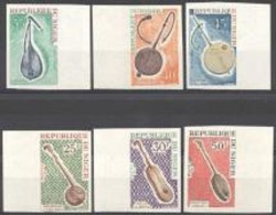 Niger 1971, Musical Instruments, 6val IMPERFORATED - Musique