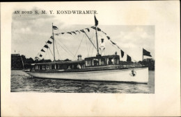 CPA Motoryacht Kondwiramur, Yacht Von Roi Wilhelm II Von Württemberg - Königshäuser