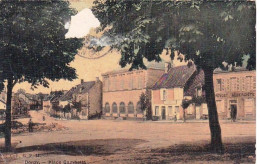 58 - DONZY - Place Gambetta - Carte Toilée - Autres & Non Classés