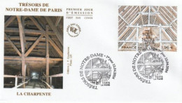 Fdc 2024_Envel. 1er Jour_fdc_ La Charpente, Trésors De Notre-Dame De Paris. PJ Paris 12/04/24. - 2020-…