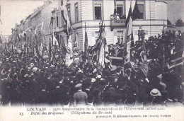 LEUVEN - LOUVAIN - 75me Anniversaire De La Restauration De L'Université Catholique - Défilé Des Drapeaux - Leuven