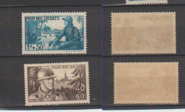 1940 N°451 Et 452 Pour Nos Soldats Neufs ** (lot 33) - Unused Stamps