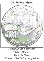 Pièce 10 Euros Argent 2011 Rhône Alpes - Verzamelingen