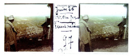 Juin 1926 - Pic Du Gers - Funiculaire - Plaque De Verre En Stéréo - Taille 44 X 107 Mlls - Glasplaten