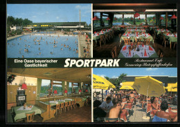 AK Germering / Obb., Café-Restaurant Sportpark, Bes. Familie Stegmayr, Am Freibad 3  - Germering