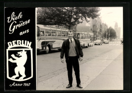 AK Berlin-Charlottenburg, Blick Zum Breitscheidplatz, Strassenpartie Mit Bussen 1967  - Charlottenburg