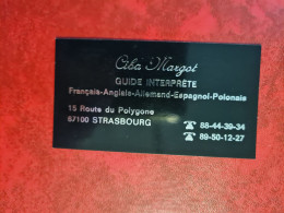Carte De Visite CIBA MARGOT GUIDE INTERPRETE STRASBOURG - Visiting Cards