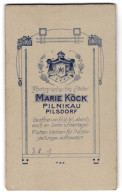 Fotografie Marie Köck, Pilnikau, Königliches Wappen Mit Monogramm Des Fotografen  - Anonieme Personen