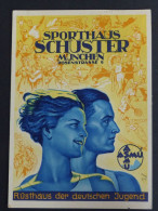 Postcard Ski, Sporthaus Schuster München Alpine Touren Sport Ausrüstung Sonderstempel 1937  #AK6387 - München