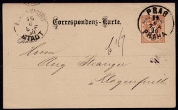 Correspondenz - Karte Gestempelt Prag 14. 6.1890 - Andere & Zonder Classificatie
