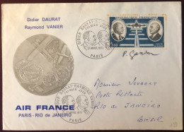 France PA N°46 Sur FDC 17.4.1971 Pour Le Brésil - (B2758) - 1960-.... Covers & Documents