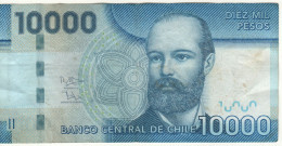 CHILE  10'000  Pesos ,  Paper  P164f  Dated  2016  ( Arturo Prat,+ National Park &  Andean Condor At Back ) UNC - Chile