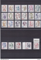 RFA 1986-1992 FEMMES 23 Timbres Différents Yvert De 1136 à 1414 NEUF** MNH Cote : 70 Euros - Neufs