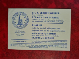 Carte De Visite CHARLIE LERGENMULLER STRASBOURG GUIDE - Visitenkarten