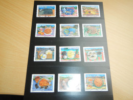 Série De 12 Timbres Autoadhésifs Oblitérés France N°443 à 454, Année 2010 - Gebraucht