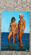 CPM PLAISIRS DE LA MER  2 FEMMES SEINS NUS PLAGE ED CIM 1982 - Pin-Ups