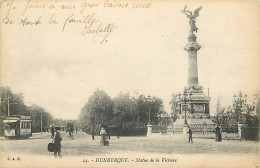 59 - Dunkerque - La Statue De La Victoire - Animée - Tramway - Voyagée En 1919 - CPA - Voir Scans Recto-Verso - Dunkerque