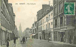 76 - Rouen - Rue Lafayette - Animée - Etat Coin Supérieur Gauche Légèrement Plié - CPA - Voir Scans Recto-Verso - Rouen