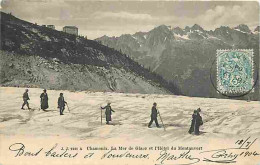 74 - Chamonix - La Mer De Glace Et L'Hotel Du Montanvert - Animée - CPA - Voir Scans Recto-Verso - Chamonix-Mont-Blanc