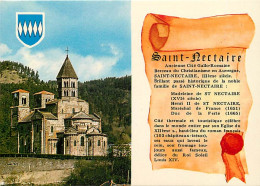 63 - Saint Nectaire - L'Eglise Romane - Blasons - CPM - Carte Neuve - Voir Scans Recto-Verso - Saint Nectaire