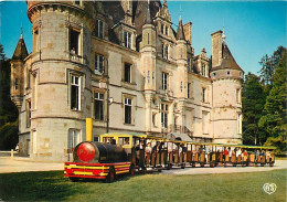 61 - Bagnoles De L'Orne - Tessé La Madeleine - Le Petit Train Passant Devant Le Château - CPM - Voir Scans Recto-Verso - Bagnoles De L'Orne
