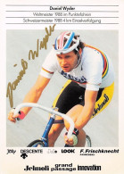 Vélo - Cyclisme - Coureur Cycliste Daniel Wyder - Weltmeister 1988 - Schweizermeister 1988 - Cyclisme