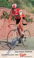 Vélo - Cyclisme - Coureur Cycliste José Antonio Ponton - Team La Casera - 1974 - Radsport