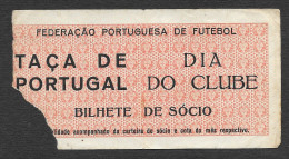 Portugal Ticket Football Futebol C. 1970 Coupe Du Portugal Taça De Portugal Cup  Soccer Game Ticket - Tickets D'entrée