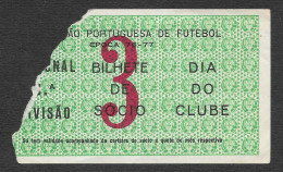 Portugal Ticket Football Futebol 1ª Divisão 1976 - 77 Soccer Game Ticket - Biglietti D'ingresso