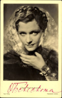 CPA Schauspielerin Olga Tschechowa, Portrait, Ross 9882/1, Autogramm - Actors