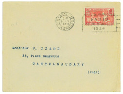 P3458 - , 6.5.1924 (3RD DAY OF GAMES) SPECIAL SLOGAN CANCEL PARIS, RUE DES HALLES, ON OLYMPIC 25 CENT STAMP, - Estate 1924: Paris