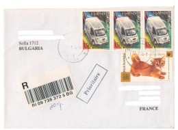 Bulgarie Europa 2013 Sur Lettre Recommandée Bulgaria Europa Cept 2013 On Registred Letter To France - 2013