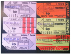 Lot De Tickets Transports En Commun - Sonstige & Ohne Zuordnung