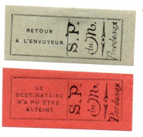 Postes Du Monténégro En France 1916 - 2 Vignettes Avec Charnière - War Stamps